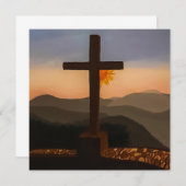 Carte Lever de soleil peint à Pretty Place. Impression a (Devant / Derrière)