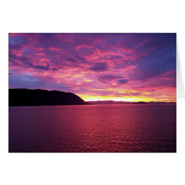 Carte Lever de soleil rose (Devant horizontal)