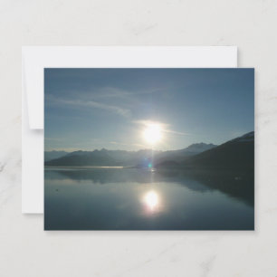 Carte Lever de soleil sur le fjord College en Alaska Pho
