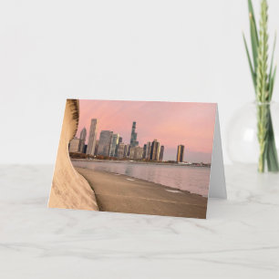 Carte Lever de soleil sur le lac Michigan à Chicago
