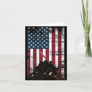 Carte Lever du drapeau d'Iwo Jima Drapeau américain en d
