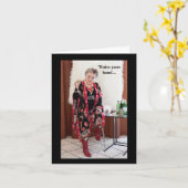 Carte Levez la main si vous pensez que le monde est fou (Fleur jaune)