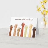 Carte Levez Les Mains, Adieu ! Tu vas nous manquer ! (Fleur jaune)