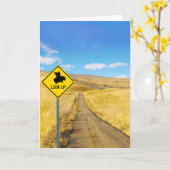 Carte Levez Vos Yeux Pour Les Porcs Peut Voler (Fleur jaune)