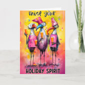 Carte Levez votre esprit de vacances Funny Noël Salutati (Devant)