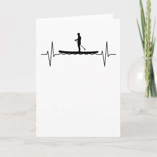 Carte Levez-vous Paddle Paddle Board Heartbeat SUP Cadea (Devant)