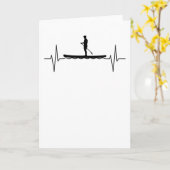 Carte Levez-vous Paddle Paddle Board Heartbeat SUP Cadea (Fleur jaune)