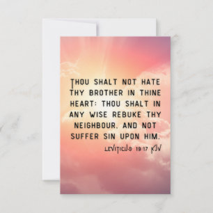 Carte Leviticus 19:17 KJV Bible Écriture Pic Salutation