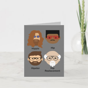 Carte L'évolution de la hanche - hippie à la prothèse de