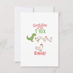Carte L'Évolution De La Rive-T-Rex ! Dino Dino Dino Dick