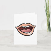 Carte Lèvres Bouche Ouverte Dents Langue (Devant)