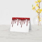 Carte Lèvres de sang tombées blanc (Fleur jaune)