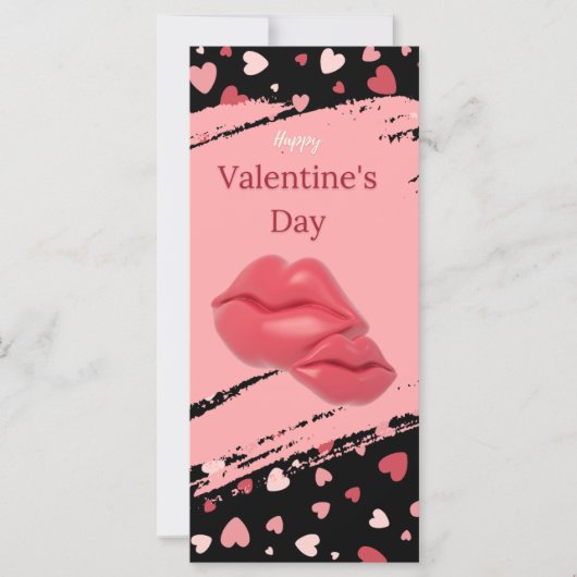 Carte Lèvres Heureuse Sainte-Valentin Vous aimez chérie (Devant)