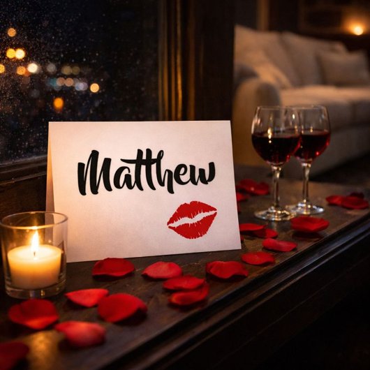 Carte Lèvres Rouges Coquettes pour Votre Amour