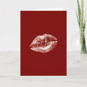 Carte Lèvres Rouges Flirteuses Romantiques Saint Valenti (Devant)