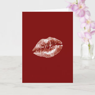 Carte Lèvres Rouges Flirteuses Romantiques Saint-Valenti