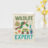 Carte L'expert en faune de La Très Grosse Chenille (Fleur jaune)