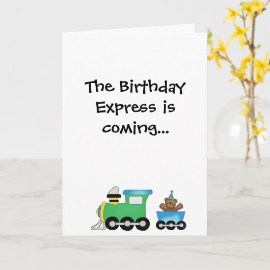 Carte L'express d'anniversaire (Fleur jaune)