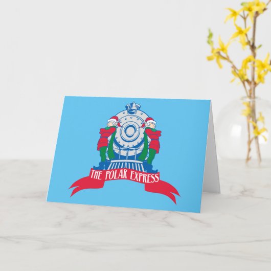 Carte L'Express polaire | Elfes debout En Train (Fleur jaune)