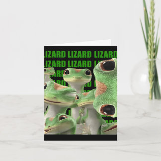Carte Lézard Lézard Lézard Mème Drôle (2 Faces) _1 