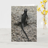 Carte Lézard noir (Fleur jaune)