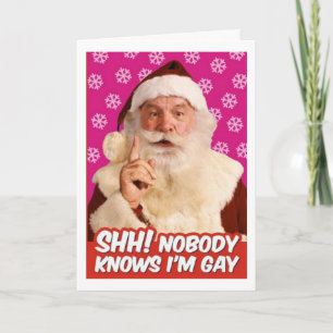 Carte LGBT Gay Père Noël pour Noël