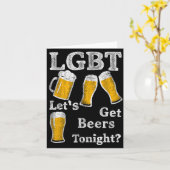 Carte Lgbt Let's Get Beers Tonight Beer Saying Funny Gra (Fleur jaune)