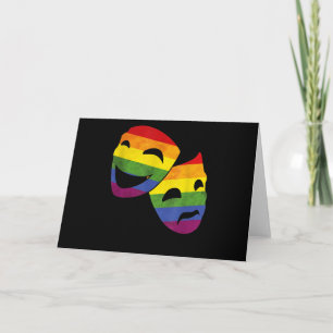 Carte LGBT LGBTQ Queer Acteur Actrice Arc-en-ciel Théâtr