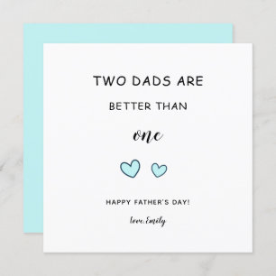 Carte LGBT papas fête des pères gay Deux pères mignonett