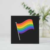 Carte LGBT+pride. drapeau arc-en-ciel (Debout devant)