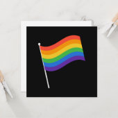 Carte LGBT+pride. drapeau arc-en-ciel (Devant/Arrière en situation)