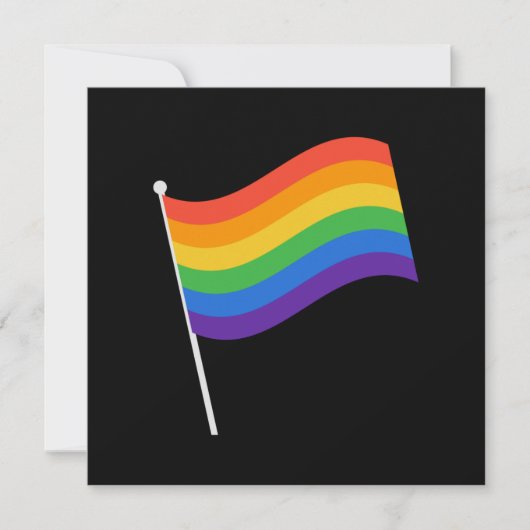 Carte LGBT+pride. drapeau arc-en-ciel (Devant)