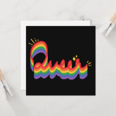 Carte LGBT+ Pride. L'amour gay. (Devant/Arrière en situation)