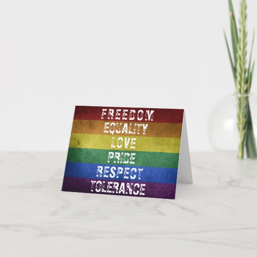 Carte LGBT Pride Moderne Arc-en-ciel (Devant)