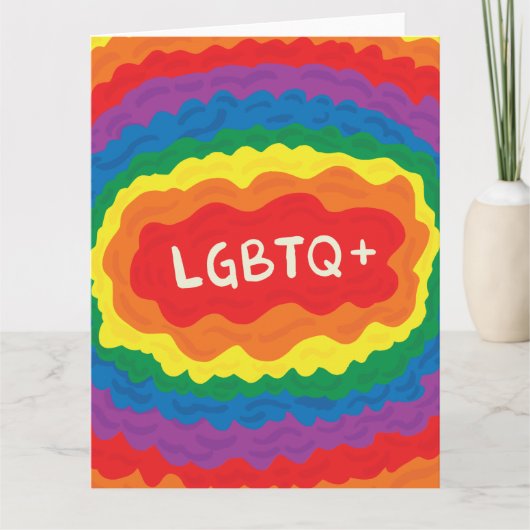 Carte LGBT+pride. queer, couleur arc-en-ciel. (Devant)