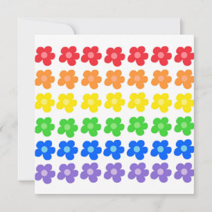 Carte LGBT Rainbow Flowers Gay pride Liberté et égalité