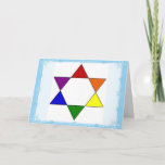 Carte LGBT Rainbow Pride Jewish Star Chanukah<br><div class="desc">Je souhaite à vos proches le meilleur de Chanukah,  et toujours ! !</div>