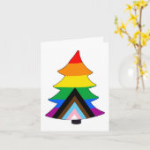 Carte LGBTQ+ Fierté de progrès Holigay Tree (Fleur jaune)