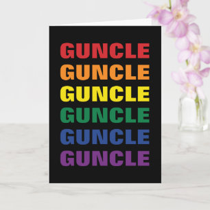 Carte LGBTQ Gay pride Amusant Et Amusant Oncle Gay Gay