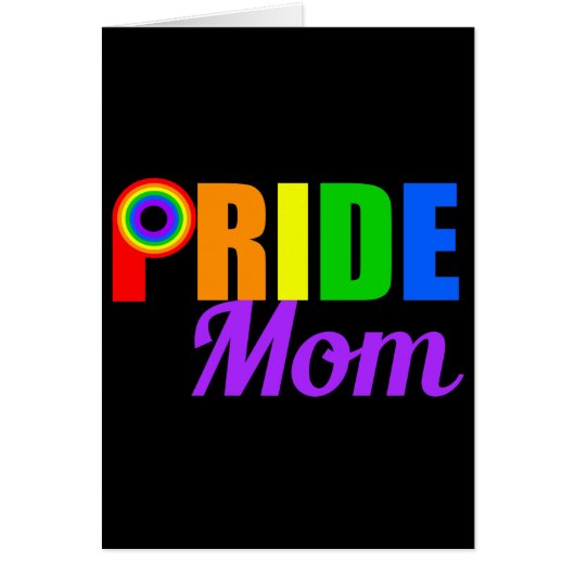 Carte LGBTQ gay pride Mom Rainbow Text (Devant)