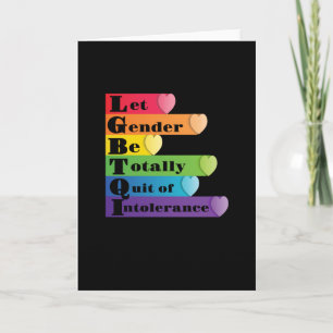 Carte LGBTQ - Que le genre soit débarrassé de l'intoléra