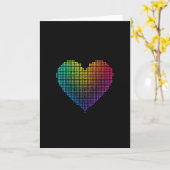 Carte Lgbtq Rainbow Dot Heart Card (Fleur jaune)