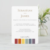 Carte LGBTQ Rainbow Gay Mariage élégant (Debout devant)