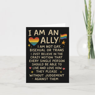 Carte Lgbtq Rétro Je suis un allié Je ne suis pas gay, b