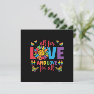 Carte LGBTQ - Tout pour l'amour et l'amour pour tous