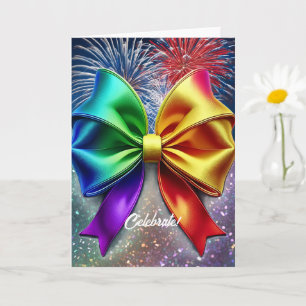Carte LGBTQIA Celebration Rainbow Card