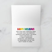 Carte LGBTQIA+ Joyeuses Fêtes Texte d'image subtil Perso (Intérieur)