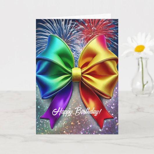 Carte LGBTQIA Rainbow Birthday Card (Petite plante)