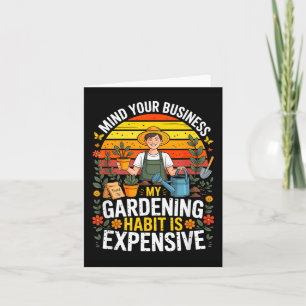 Carte L'habitude de jardinage Mind Business est un humou