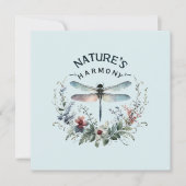 Carte L'harmonie de la nature - libellule artistique (Devant)